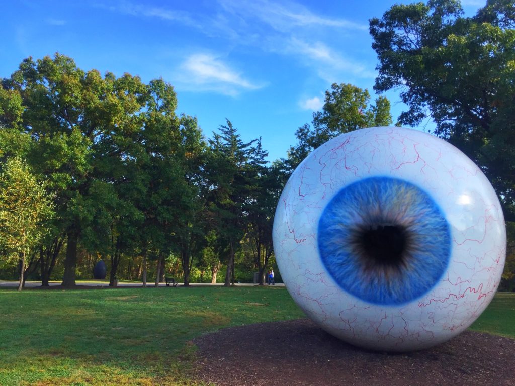 Eye sculpture at Laumeier Sculpture Park