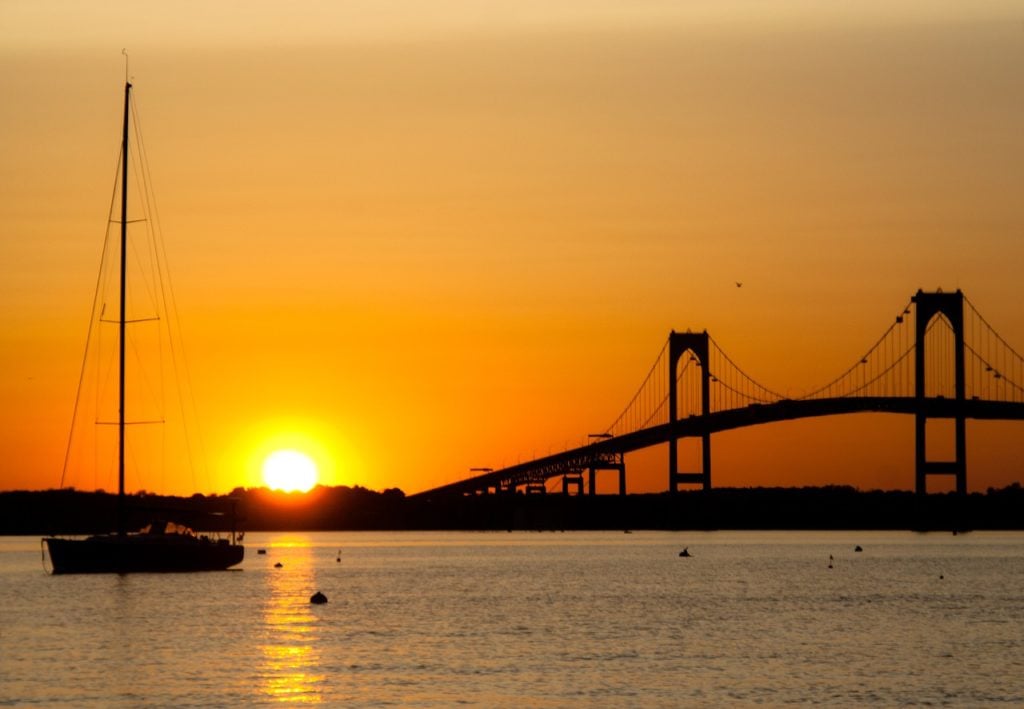 Sunset in Newport