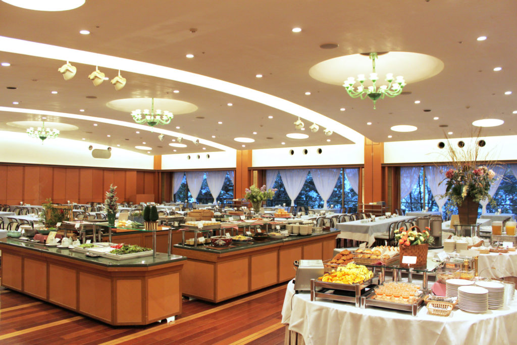Breakfast buffet area of Nishimuraya Hotel Shogetsutei
