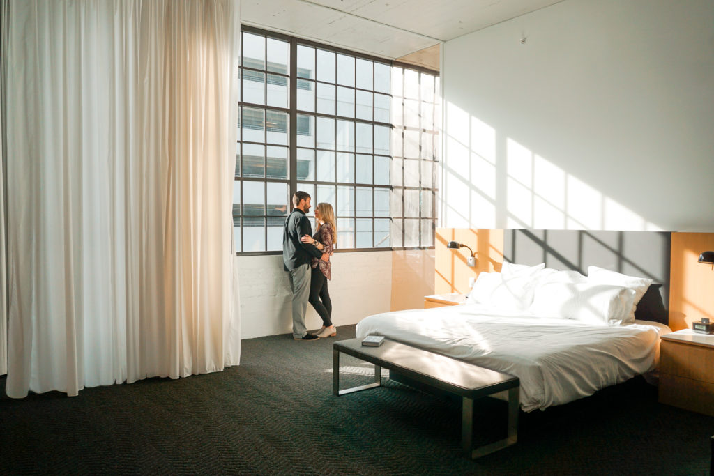 Hotel room at the 21c Museum Hotel in Oklahoma City, Oklahoma