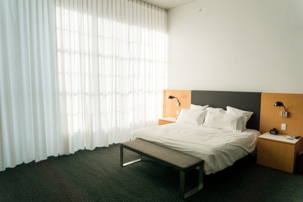 Bed at the 21c Museum Hotel OKC