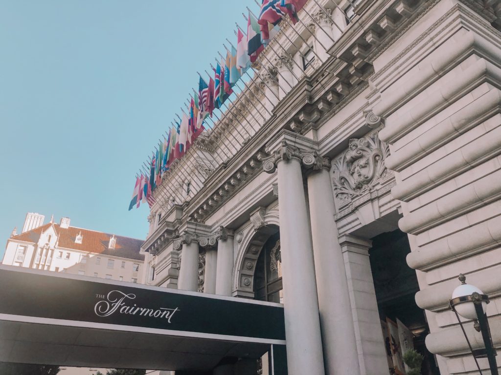 Outside of the Fairmont San Francisco
