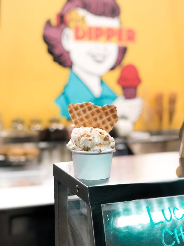 Honeycomb Lavender ice cream from Big Dipper Ice Cream at Mother Road Market in Tulsa