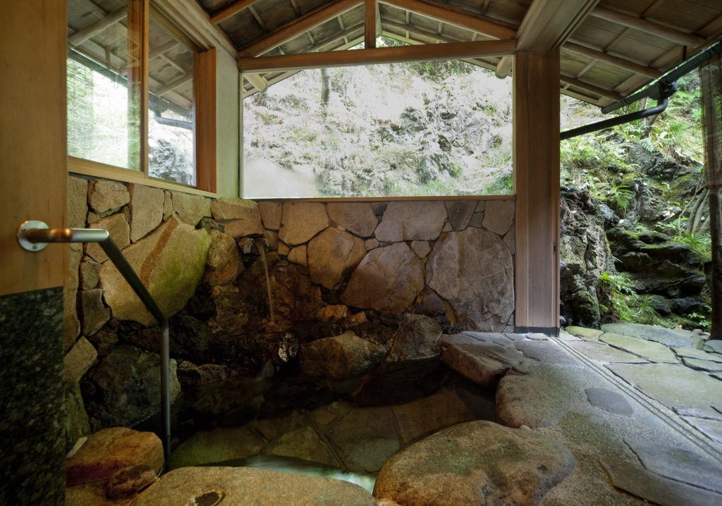 Private onsen at Nishimuraya Honkan