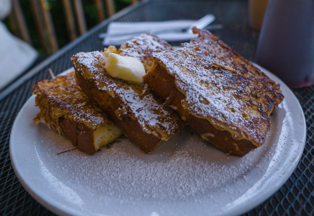 Coconut Crusted French Toast at Grandma's Coffeehouse in Maui.