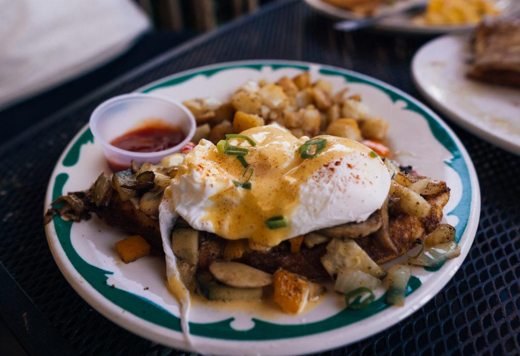 Eggs Benedict at Grandma's Coffee House in Maui.