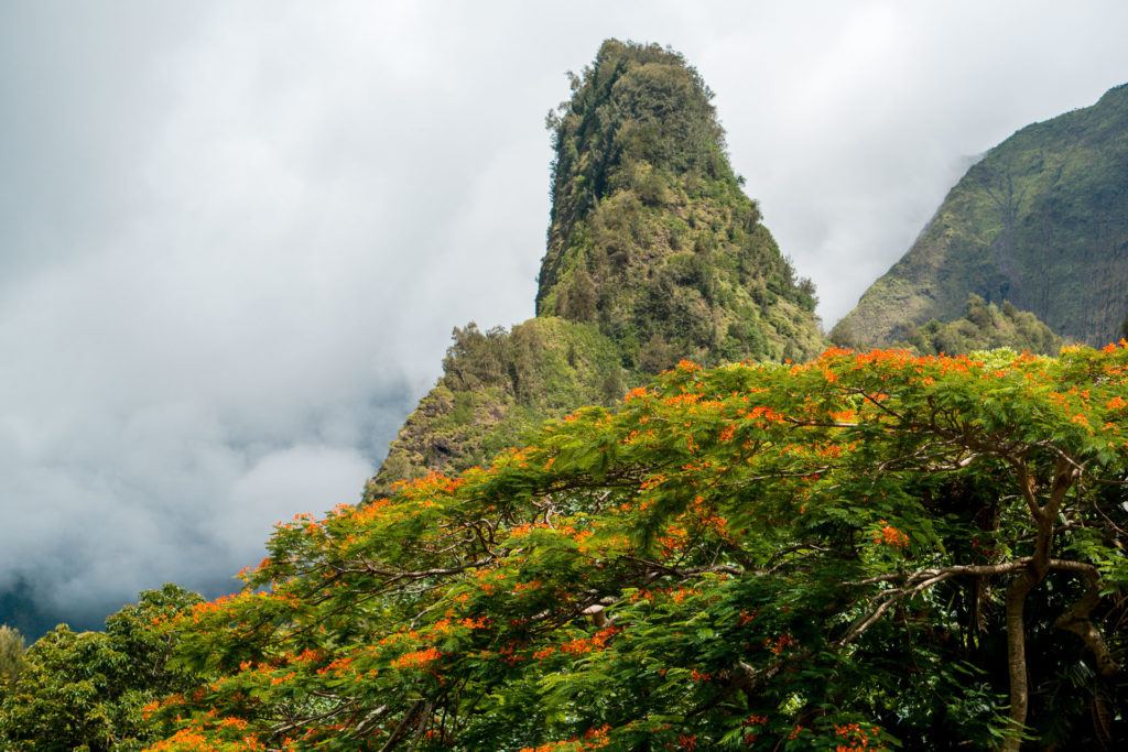 Iao Needle Monument at Iao Valley State Park in Maui.
