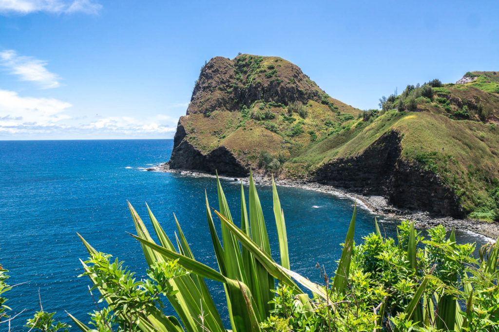 View of Kahakuloa Bay in Maui.