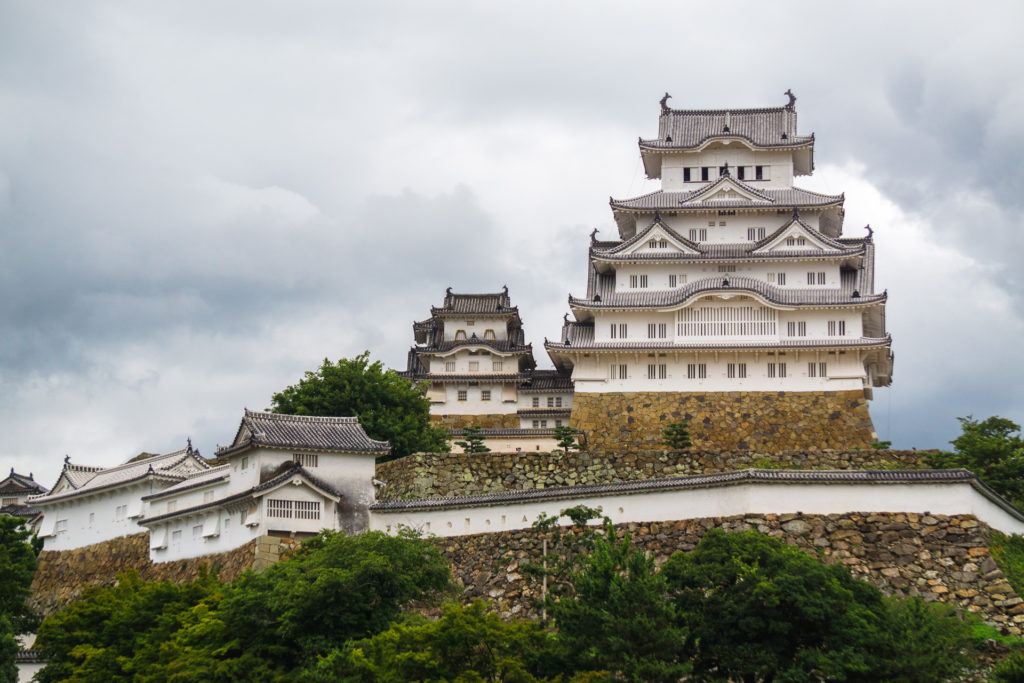View of Himeji Castle from the front.