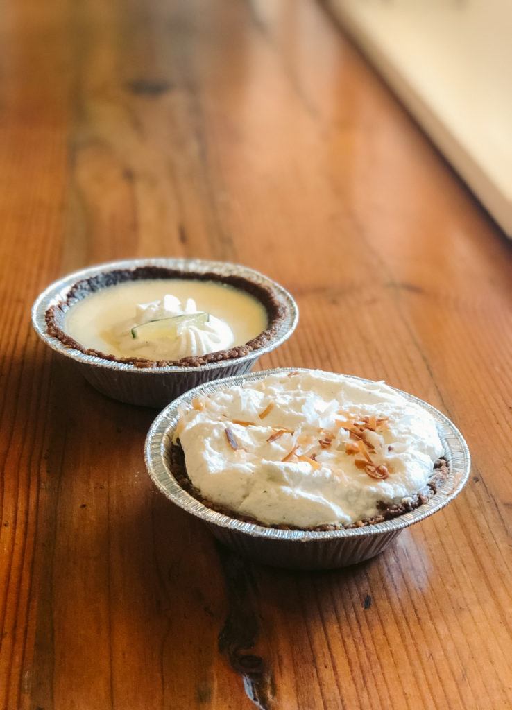 Key lime pie and coconut creme pie from Leoda’s Kitchen and Pie Shop in Maui