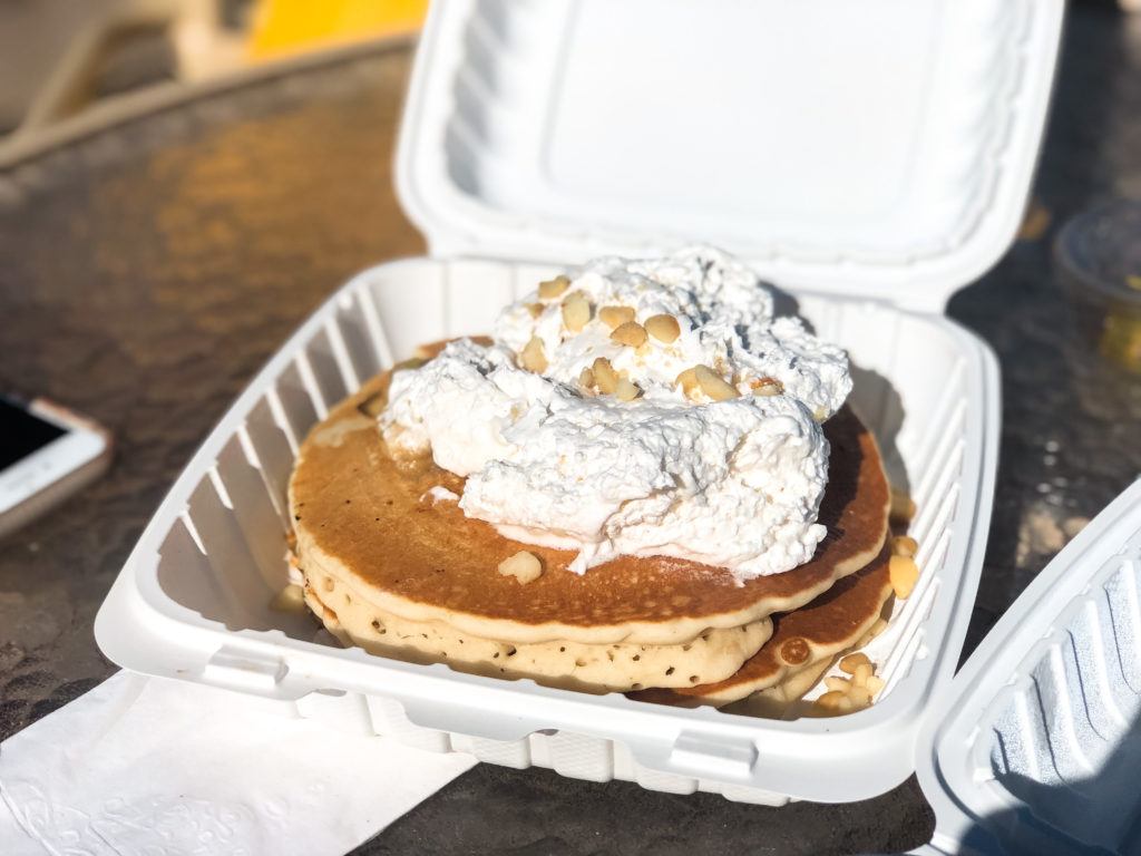 Macadamia Nut Pancakes from Gazebo Restaurant in Maui.