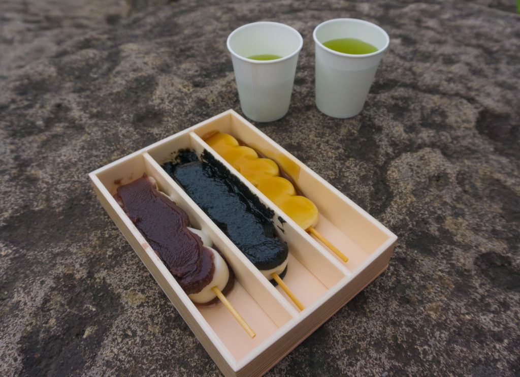 Dango from Kakko-ya at Genbikei Gorge