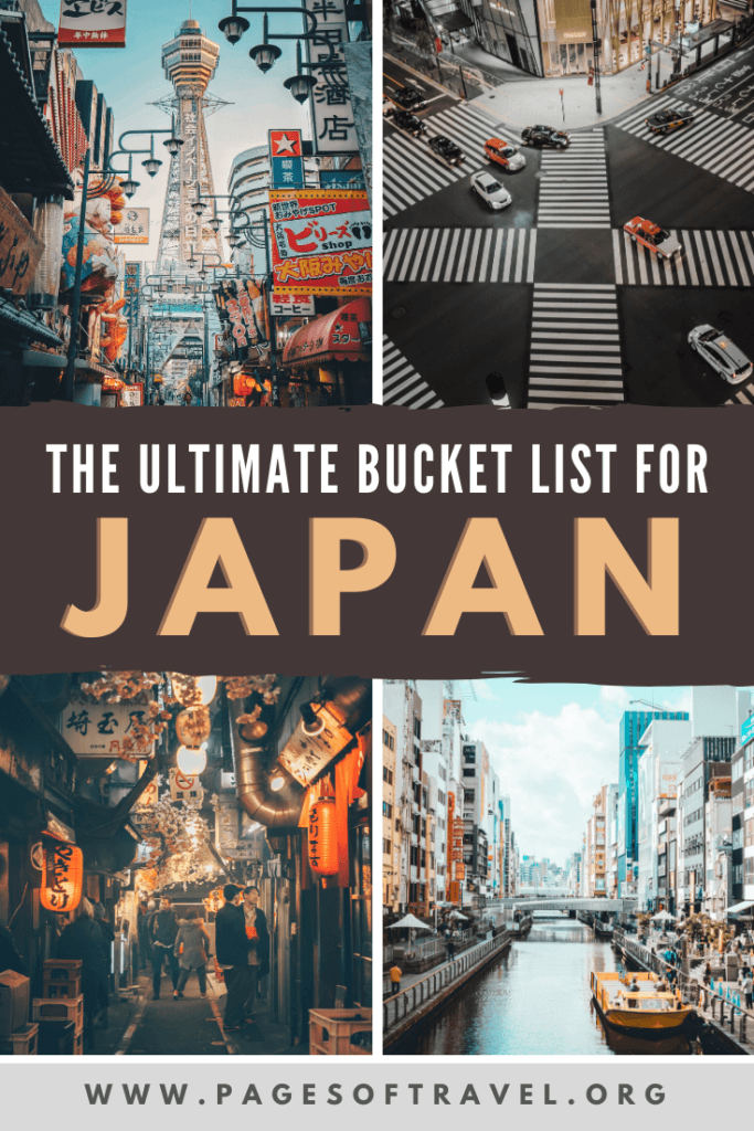 Japan is a wonderful country filled with so much beauty. You’ll find areas of Japan that are rich in history and tradition and others that represent a quirky newly founded modern era. In this post, you’ll find over 100 things to add to your Japan bucket list ranging from iconic touristy things to lesser-known places to visit as well!