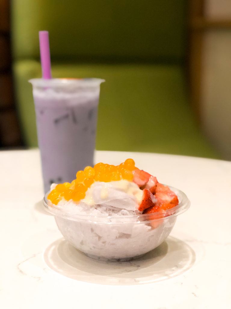 Shave ice and bubble tea from Bobo's Ribbon Ice in Fayetteville, Arkansas