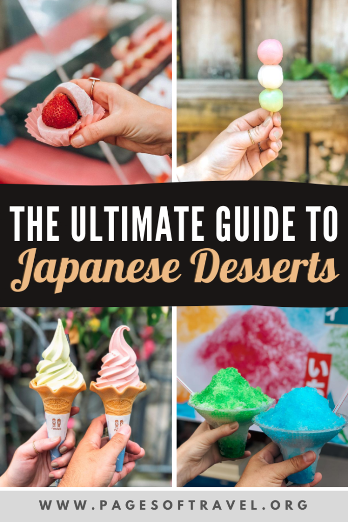 If you have a sweet tooth you’re going to LOVE these popular Japanese sweets and desserts. This guide includes many traditional Japanese sweets such as taiyaki, dango, mochi, and other types of wagashi. But it also includes Japanese desserts with Western influence such as donuts, shave ice (kakigori), crepes and more!