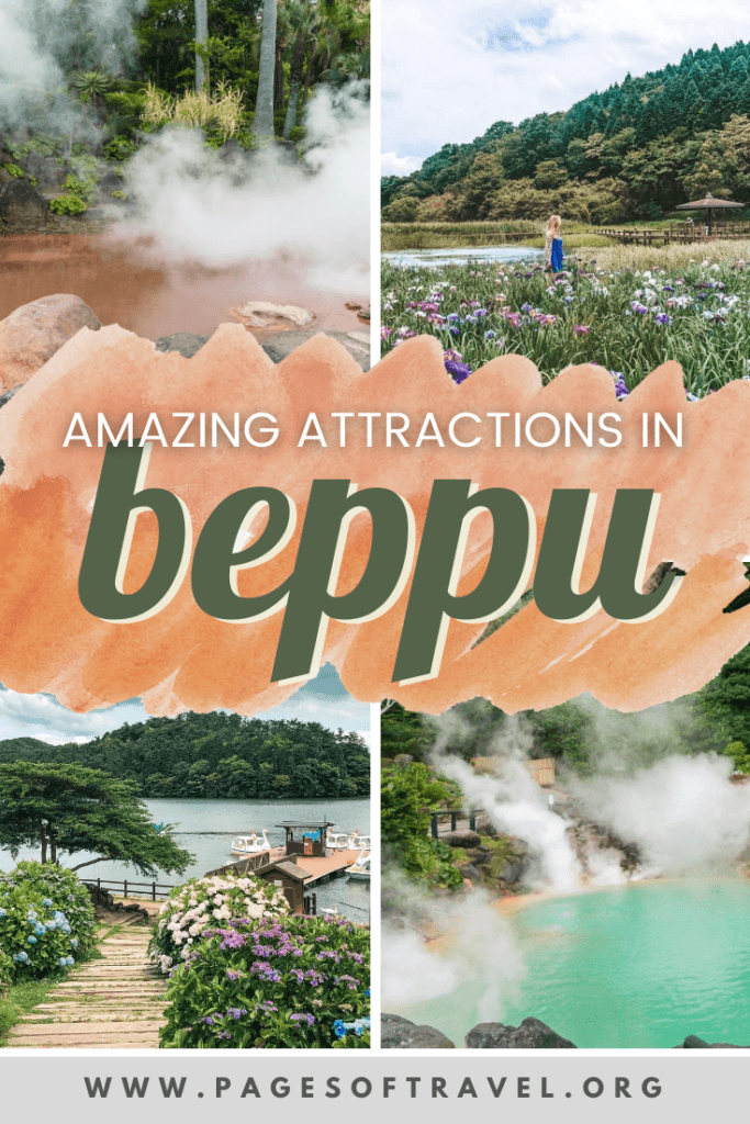 Beppu, Japan boasts some of Japan's most famous hot springs including the Hells of Beppu. But there are a number of other things to do in Beppu as well including taking a sand bath on Beppu Beach, visiting Kagurame Lake and Shidokako Lake, and trying some of Beppu's famous local dishes like eggs steamed from the sulphuric hot springs water. Beppu | Kyushu | Japan | Japan Travel | Japanese Onsen